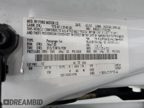 2017 Ford Focus SE with VIN 1FADP3K23HL246974, listed as a Copart auction lot 55285325 with 119,770 mi miles and Clean Title. Bid and sale history available at carsss.com. Image 12.