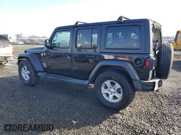 2018 Jeep Wrangler Unlimited Sport with VIN 1C4HJXDN4JW198837, listed as a Copart auction lot 45419485 with 88,654 mi miles and Salvage title. Bid and sale history available at DreamBid. Image 2.