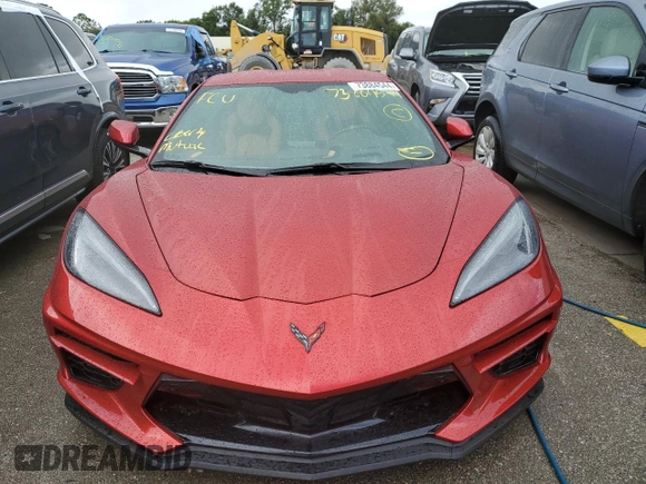 2021 Chevrolet Corvette 3LT with VIN 1G1YC2D43M5124610, listed as a Copart auction lot 73884544 with 0 mi miles and Salvage Title. Bid and sale history available at carsss.com. Image 5.