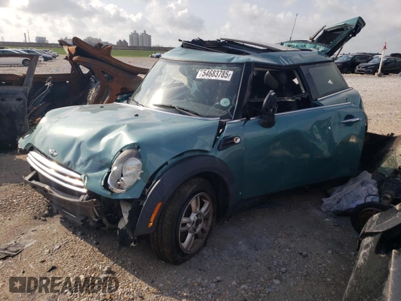 2012 MINI Hardtop with VIN WMWSU3C58CT259728, listed as a Copart auction lot 54683785 with Not Provided miles and Salvage Title. Bid and sale history available at DreamBid. Image 1.