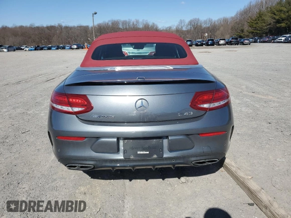 2018 Mercedes-Benz C 43 AMG with VIN WDDWK6EB5JF672965, listed as a Copart auction lot 47957245 with 23,535 mi miles and Salvage title. Bid and sale history available at DreamBid. Image 6.