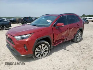 2022 Toyota RAV4 XLE Premium with VIN 2T3C1RFV7NW234284, listed as a Copart auction lot 57142325 with 21,580 mi miles and Salvage title. Bid and sale history available at DreamBid. Image 1.
