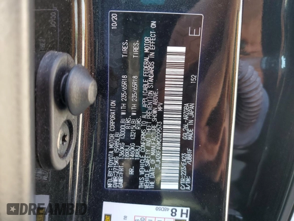 2021 Lexus RX 350L z VIN JTJHZKFA9M2029573, wystawiony jako Copart lot #55225275 z przebiegiem 36 672 mil mil oraz Szkoda całkowita • Salvage title. Historia ofert i sprzedaży dostępna na DreamBid. Obrazek 14.