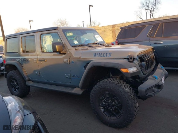 2024 Jeep Wrangler 4xe Sport S with VIN 1C4RJXN64RW337985, listed as a IAAI auction lot 41261982 with 1,845 mi miles. Bid and sale history available at carsss.com. Image 13.