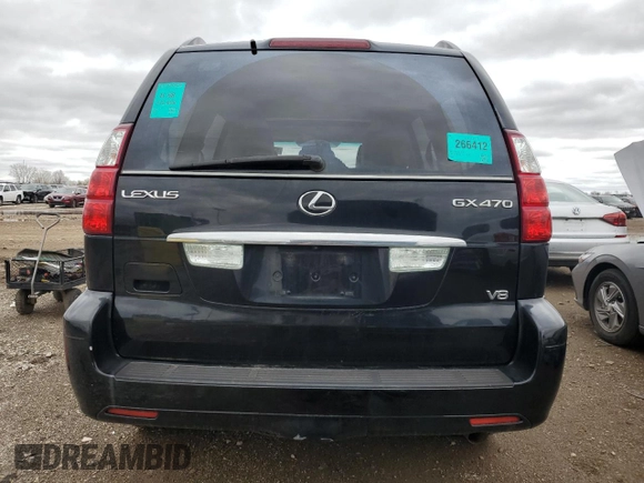 2008 Lexus GX 470 with VIN JTJBT20X580166127, listed as a Copart auction lot 53984905 with 272,859 mi miles and Clean Title. Bid and sale history available at carsss.com. Image 6.