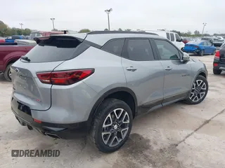 2023 Chevrolet Blazer RS with VIN 3GNKBERS4PS118163, listed as a IAAI auction lot 41394827 with 20,284 mi miles and . Bid and sale history available at DreamBid. Image 4.