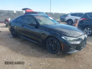 2022 BMW 4 Series 430i with VIN WBA53AP09NCJ24098, listed as a IAAI auction lot 41395007 with 34,062 mi miles and . Bid and sale history available at carsss.com. Image 1.