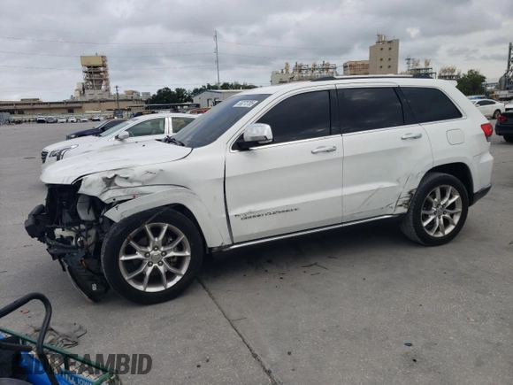 2015 Jeep Grand Cherokee Summit with VIN 1C4RJEJG8FC131925, listed as a Copart auction lot 55270785 with 130,425 mi miles and Salvage title. Bid and sale history available at DreamBid. Image 1.