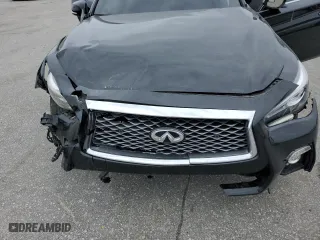 2018 Infiniti Q50 RED SPORT 400 with VIN JN1FV7AR5JM481734, listed as a Copart auction lot 48287625 with 0 mi miles and Salvage Title. Bid and sale history available at carsss.com. Image 12.