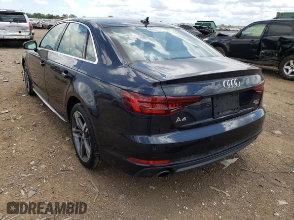 2018 Audi A4 Premium Plus with VIN WAULMAF47JA118900, listed as a Copart auction lot 52145162 with 47,662 mi miles. Bid and sale history available at carsss.com. Image 3.