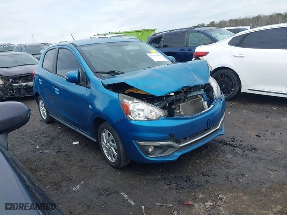 2018 Mitsubishi Mirage SE with VIN ML32A4HJ1JH009144, listed as a IAAI auction lot 41453196 with 73,995 mi miles. Bid and sale history available at carsss.com. Image 1.