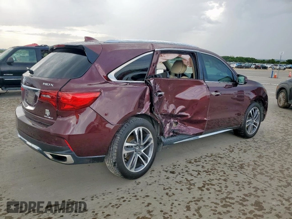 2017 Acura MDX Advance with VIN 5FRYD4H81HB015109, listed as a Copart auction lot 63743725 with 81,184 mi miles and Salvage title. Bid and sale history available at DreamBid. Image 3.