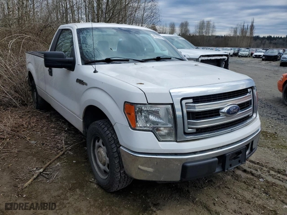 2014 Ford F-150 XL with VIN 1FTNF1CF3EKD47800, listed as a Copart auction lot 49216325 with 258,948 mi miles and Salvage Title. Bid and sale history available at carsss.com. Image 4.