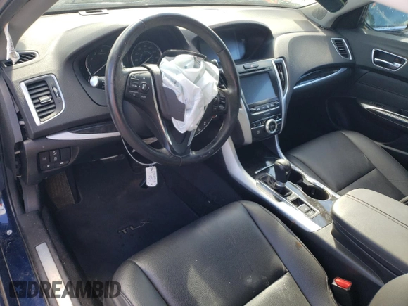 2019 Acura TLX with VIN 19UUB1F3XKA007491, listed as a Copart auction lot 46904075 with 0 mi miles and Salvage Title. Bid and sale history available at carsss.com. Image 8.