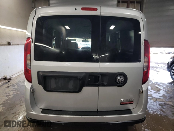 2017 Ram ProMaster City Cargo Van Tradesman SLT with VIN ZFBERFBB3H6F89783, listed as a Copart auction lot 81505394 with 130,196 mi miles and Salvage Title. Bid and sale history available at carsss.com. Image 6.