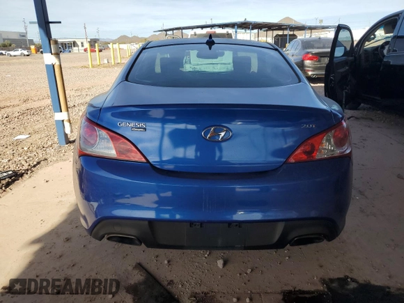 2011 Hyundai Genesis Coupe with VIN KMHHT6KD9BU054742, listed as a Copart auction lot 42587585 with 101,310 mi miles and Salvage title. Bid and sale history available at DreamBid. Image 6.