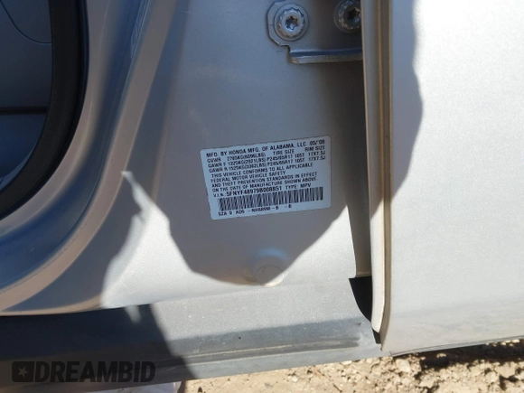 2009 Honda Pilot Touring with VIN 5FNYF48979B008851, listed as a IAAI auction lot 41252736 with 183,292 mi miles and . Bid and sale history available at carsss.com. Image 9.