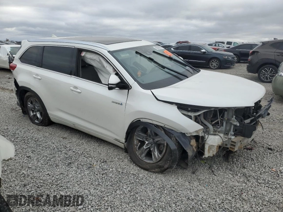 2017 Toyota Highlander Hybrid Limited with VIN 5TDDGRFH4HS024695, listed as a Copart auction lot 80856074 with Not provided miles and Non repairable. Bid and sale history available at DreamBid. Image 4.