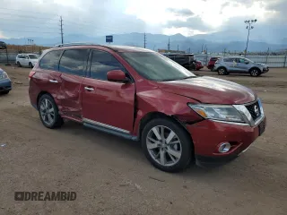 2016 Nissan Pathfinder Platinum with VIN 5N1AR2MM1GC616054, listed as a Copart auction lot 70506944 with 97,532 mi miles and Salvage title. Bid and sale history available at DreamBid. Image 4.