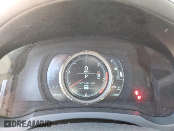 2015 Lexus IS 250 with VIN JTHCF1D22F5020807, listed as a Copart auction lot 48802575 with 106,707 mi miles and Salvage Title. Bid and sale history available at DreamBid. Image 9.