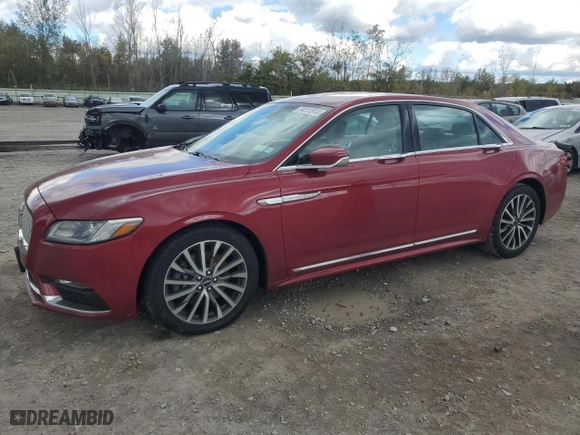 2017 Lincoln Continental Select with VIN 1LN6L9TK0H5608050, listed as a Copart auction lot 74311914 with 88,565 mi miles and Salvage Title. Bid and sale history available at carsss.com. Image 1.
