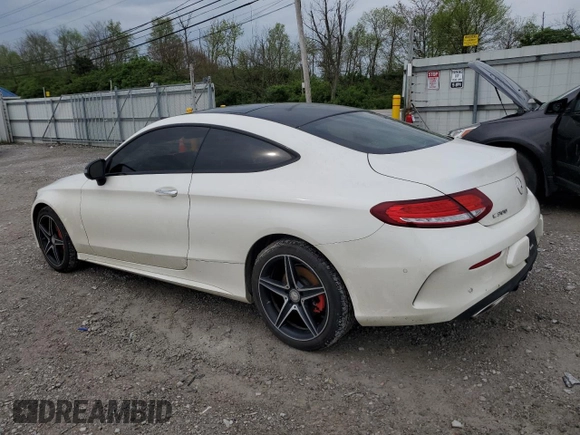 2017 Mercedes-Benz C 300 z VIN WDDWJ4KBXHF341482, wystawiony jako Copart lot #53969185 z przebiegiem 119 121 mil mil oraz Szkoda całkowita • Salvage title. Historia ofert i sprzedaży dostępna na DreamBid. Obrazek 2.