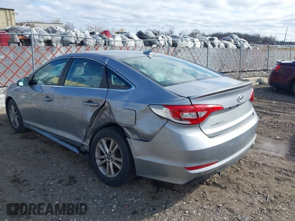 2017 Hyundai Sonata SE with VIN 5NPE24AF5HH572898, listed as a IAAI auction lot 42039023 with 50,494 mi miles and . Bid and sale history available at DreamBid. Image 3.