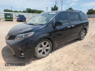 2018 Toyota Sienna SE with VIN 5TDXZ3DC8JS927529, listed as a Copart auction lot 64827335 with 94,757 mi miles and Salvage title. Bid and sale history available at DreamBid. Image 1.