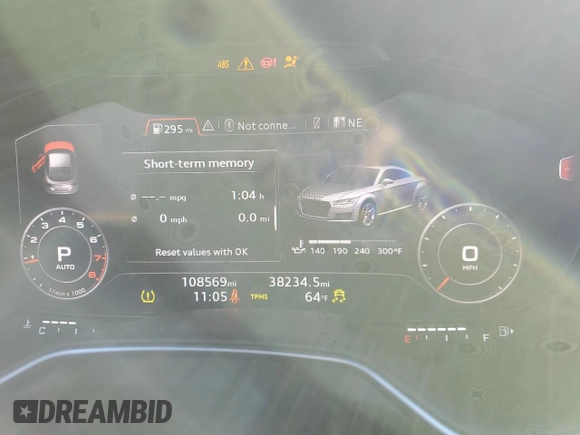 2016 Audi TT 2.0T z VIN TRUC5AFV7G1030825, wystawiony jako Copart lot #43904875 z przebiegiem 108 569 mil mil oraz Szkoda całkowita • Salvage title. Historia ofert i sprzedaży dostępna na DreamBid. Obrazek 9.