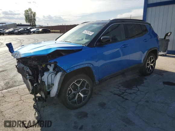 2025 Jeep Compass Limited with VIN 3C4NJDCN5ST510111, listed as a Copart auction lot 59439295 with 16,628 mi miles and Salvage title. Bid and sale history available at DreamBid. Image 1.