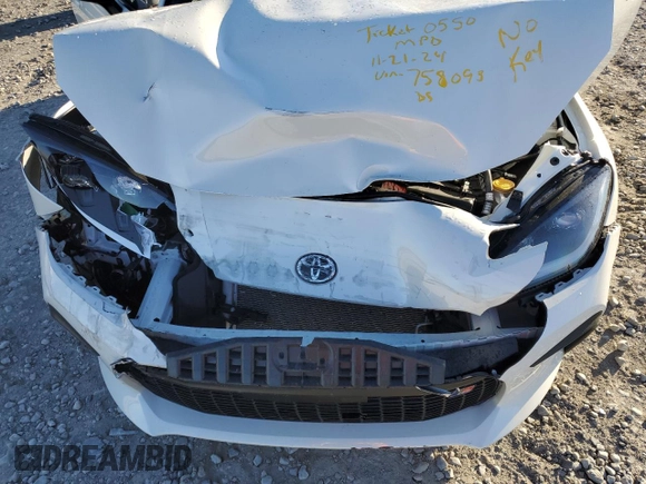 2024 Toyota 86 Premium with VIN JF1ZNBE11R9758093, listed as a Copart auction lot 83036954 with Not Provided miles and Salvage Title. Bid and sale history available at carsss.com. Image 13.