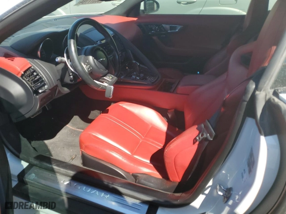 2016 Jaguar F-TYPE R with VIN SAJWJ6DL9GMK27674, listed as a Copart auction lot 68377194 with 55,074 mi miles and Salvage Title. Bid and sale history available at carsss.com. Image 7.