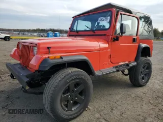1992 Jeep Wrangler with VIN 2J4FY29S4NJ535843, listed as a Copart auction lot 50952765 with 249,428 mi miles and Salvage title. Bid and sale history available at DreamBid. Image 1.