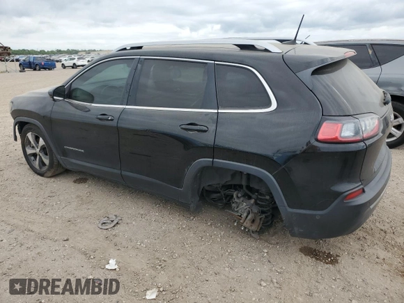 2019 Jeep Cherokee Limited with VIN 1C4PJLDN8KD128291, listed as a Copart auction lot 52923225 with 109,560 mi miles and Salvage Title. Bid and sale history available at DreamBid. Image 2.