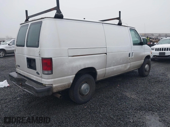 2005 Ford Econoline Cargo with VIN 1FTNE24L75HA61605, listed as a IAAI auction lot 41344105 with 156,726 mi miles. Bid and sale history available at carsss.com. Image 4.