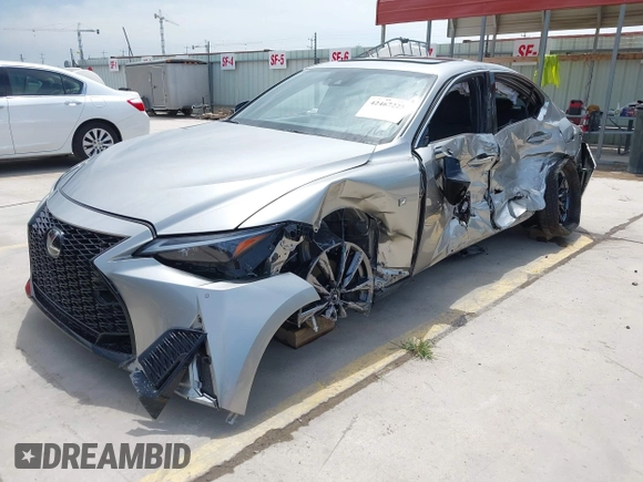 2023 Lexus IS 350 F Sport with VIN JTHGZ1B29P5068608, listed as a IAAI auction lot 42467225 with 17,266 mi miles and . Bid and sale history available at DreamBid. Image 2.