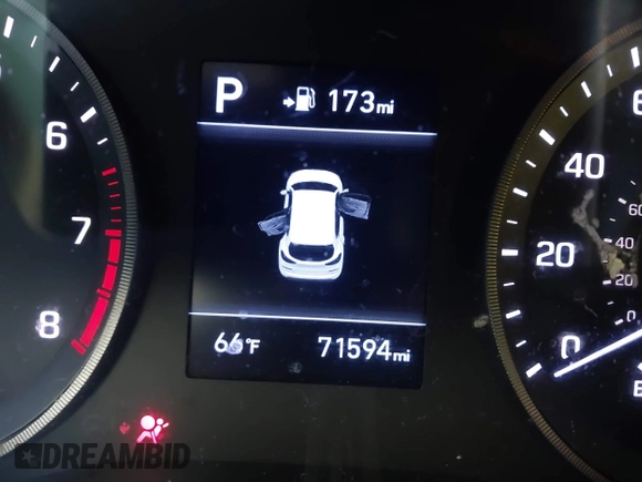 2019 Hyundai Tucson Sport with VIN KM8J33AL1KU838499, listed as a IAAI auction lot 41317832 with 71,594 mi miles. Bid and sale history available at carsss.com. Image 15.