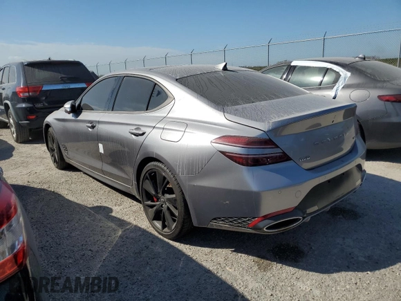 2023 Genesis G70 3.3T with VIN KMTG54TE6PU128438, listed as a Copart auction lot 74662524 with 0 mi miles and Non Repairable. Bid and sale history available at carsss.com. Image 2.