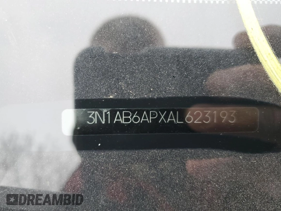 2010 Nissan Sentra SR with VIN 3N1AB6APXAL623193, listed as a Copart auction lot 52411315 with 67,548 mi miles and Salvage Title. Bid and sale history available at DreamBid. Image 12.