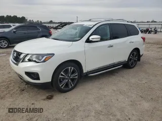 2020 Nissan Pathfinder Platinum with VIN 5N1DR2DN0LC642080, listed as a Copart auction lot 45974685 with 49,334 mi miles and Salvage title. Bid and sale history available at DreamBid. Image 1.