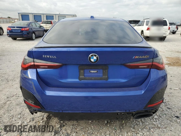 2024 BMW 4 Series M440i with VIN WBA63AW01RFP69080, listed as a Copart auction lot 58102504 with Not Provided miles and Salvage Title. Bid and sale history available at DreamBid. Image 6.