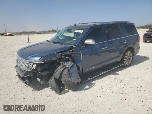 2019 Ford Expedition Platinum with VIN 1FMJU1MT6KEA65195, listed as a Copart auction lot 49871715 with 77,931 mi miles and Salvage title. Bid and sale history available at DreamBid. Image 1.