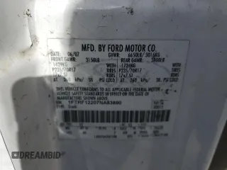 2007 Ford F-150 XL with VIN 1FTRF12207NA83890, listed as a Copart auction lot 87203484 with Not provided miles and Salvage title. Bid and sale history available at DreamBid. Image 12.