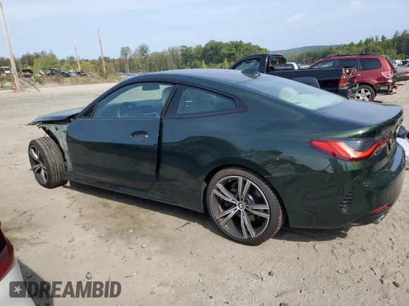 2021 BMW 4 Series 430i xDrive with VIN WBA73AP01MCG39963, listed as a Copart auction lot 71207314 with 58,983 mi miles and Salvage Title. Bid and sale history available at carsss.com. Image 2.