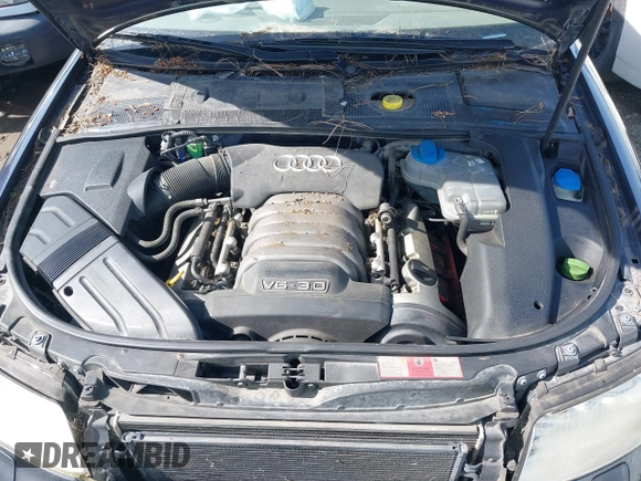 2003 Audi A4 3.0L with VIN WAULT68E03A183189, listed as a IAAI auction lot 41806445 with 1 mi miles. Bid and sale history available at carsss.com. Image 10.