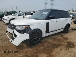 2015 Land Rover Range Rover Supercharged with VIN SALGS2TFXFA204501, listed as a Copart auction lot 59799175 with 112,477 mi miles and Salvage title. Bid and sale history available at DreamBid. Image 1.