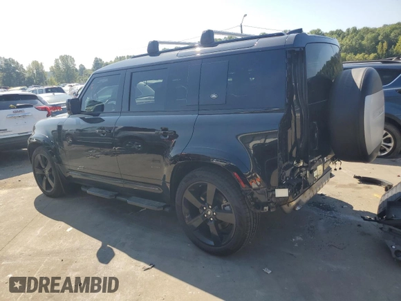 2022 Land Rover Defender with VIN SALEWERU0N2087281, listed as a Copart auction lot 67636814 with 25,546 mi miles and Salvage title. Bid and sale history available at DreamBid. Image 2.