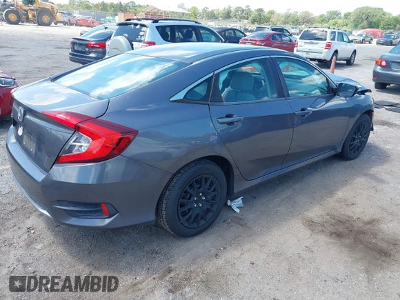 2019 Honda Civic Sedan LX with VIN 2HGFC2F64KH596741, listed as a IAAI auction lot 41944706 with 88,832 mi miles. Bid and sale history available at carsss.com. Image 4.