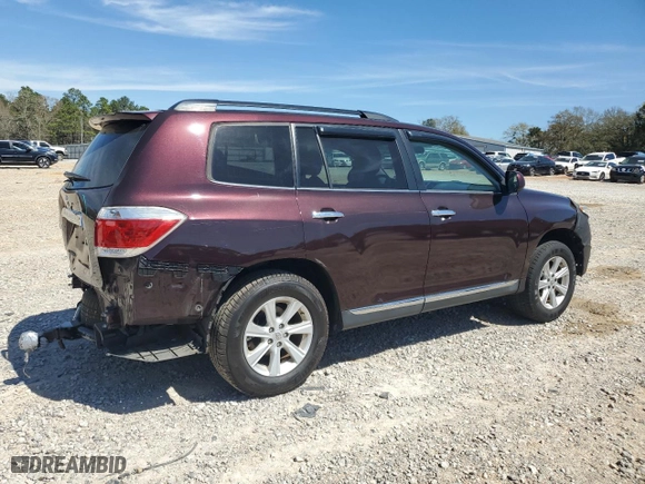 2013 Toyota Highlander with VIN 5TDZK3EHXDS142277, listed as a Copart auction lot 49280485 with 92,459 mi miles and Salvage Title. Bid and sale history available at carsss.com. Image 3.