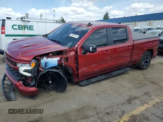 2023 Chevrolet Silverado 1500 RST with VIN 1GCUDEEL9PZ165492, listed as a Copart auction lot 67357414 with 7,764 mi miles and Salvage Title. Bid and sale history available at DreamBid. Image 1.